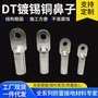DT镀锡铜鼻子铜线耳接线端子国标A级铜色堵油铜鼻子电缆铜接头