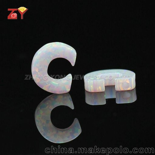 OP17硬度好火彩閃亮度高合成26個(gè)字母歐泊 首飾配件直銷圖片