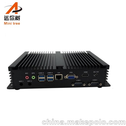 無(wú)風(fēng)扇微型工業(yè)電腦主機i3 4010U迷你工控機多串口工控電腦圖片