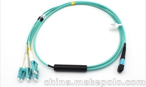 定制8芯MTP跳線2*4LC雙工OM4MTP分支扇出光纜組件圖片