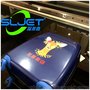 供应高端定制拉杆箱彩印机，图文logo，不限材质登机箱打印机
