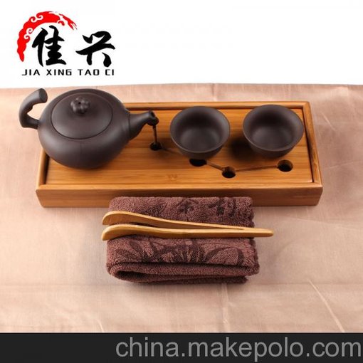 佳興 紫砂一壺二杯加盤 陶瓷茶具套裝 高端禮品批發(fā) 促銷商品圖片