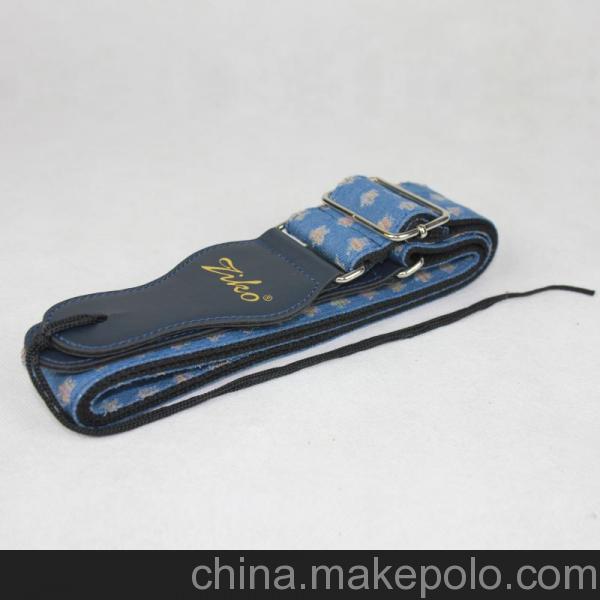 廠家直批 ZIKO正品手工制作牛仔布閃光印花吉他背帶S-204
