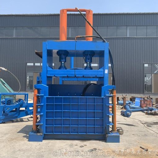 小型家用編織袋立式液壓打包機 30噸半自動廢紙秸稈打包機圖片