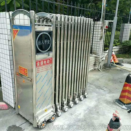 廣東東莞金盛電動門 伸縮門 車庫門水晶門卷閘門道閘廠家價格圖片