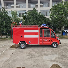 小型電動四輪消防車供應(yīng)商_LG-165xf車頂水炮、消防水帶接口