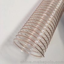 聚氨酯风管透明钢丝管pu耐高温软管吸尘管钢丝伸缩输送管厂家