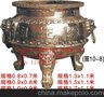 苍南圆形平口香炉铸造
