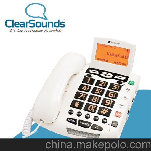 美國(guó)ClearSounds進(jìn)口固定電話機(jī)座機(jī)CSC600家用辦公大鍵大聲量圖片