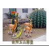 树脂仿真梅花鹿花岗岩雕塑/树脂仿真梅花鹿汉白玉雕塑