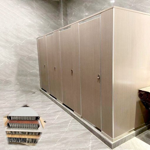 不銹鋼蜂窩板 鋁蜂窩復合板 公共衛生間隔斷 304不銹鋼隔斷圖片