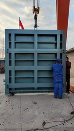 南充排灌泵站單向止水鑄鐵閘門1×1m配3T手電兩用啟閉機(jī)