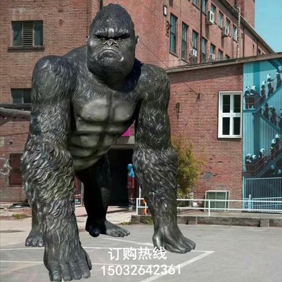 不锈钢大猩猩雕塑厂家 源头工厂 镜面大猩猩雕塑厂家