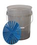 圆型黑透塑料洗车桶18L