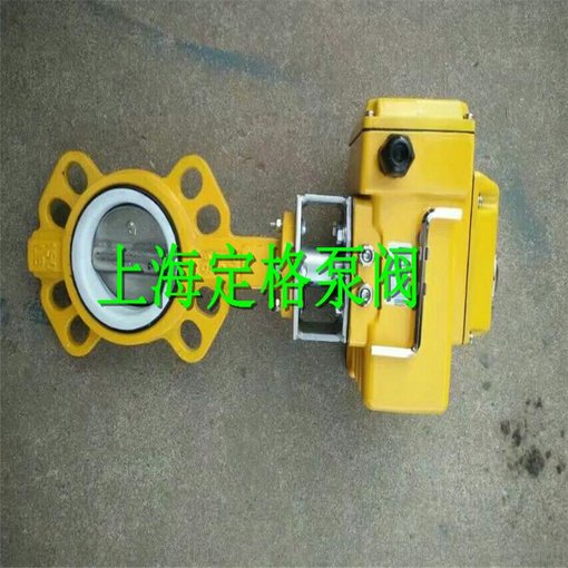 定格 電動(dòng)對(duì)夾式蝶閥 電動(dòng)襯氟蝶閥 電動(dòng)軟密封蝶閥圖片