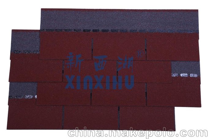新西湖瀝青瓦 單層標(biāo)準(zhǔn)型 中國紅 廠家圖片