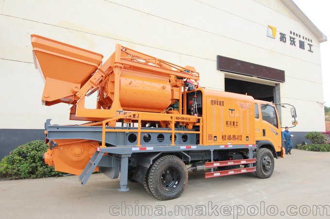 深圳攪拌泵送一體機(jī)廠家 拓沃重工 全國(guó)可上牌,免費(fèi)送上門圖片