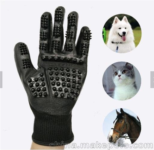 廠家批發(fā) 寵物手套貓狗洗澡清潔按摩手套工具 輕柔去除毛發(fā)污垢刷圖片