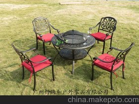 广州庭院阳烧烤休闲椅 别墅花园户外烧烤桌椅组合