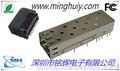 SFP光纤连接器，单口无导光柱 笼子+座子SFP光纤插座