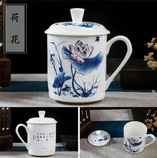 辦公杯景德鎮(zhèn)陶瓷茶杯商務(wù)會(huì)議杯酒店 定制水杯禮品杯家用杯子圖片