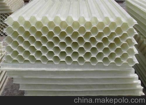 WL大量批發(fā)濰瀾牌六角形玻璃鋼蜂窩斜管填料圖片
