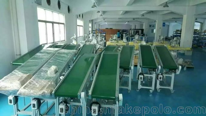 定做鋁型材小型輸送機(jī) 傳送帶注塑機(jī) 接駁臺pvc皮帶輸送機(jī)流水線圖片