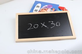 厂家供应儿童挂式单面木质小黑板20*30 留言板支架式套装黑板