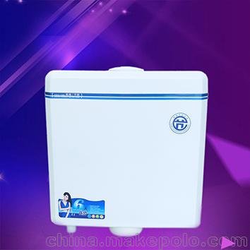 抽水馬桶沖廁水箱 蹲坑衛(wèi)生間沖水器雙按印花水箱批發(fā)圖片