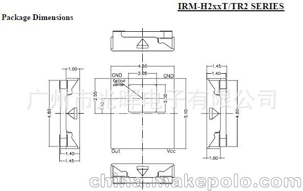 亿光贴片红外线接收头IRM-H238T-TR2。