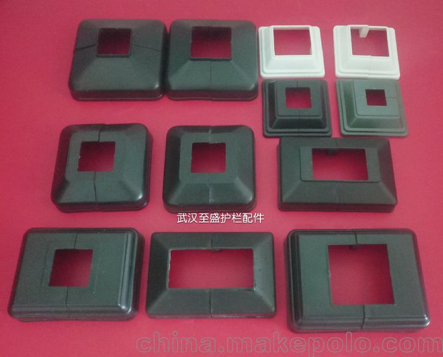 廠家直銷鋅鋼護(hù)欄防盜窗護(hù)欄25方管立柱塑料分體裝飾蓋圖片