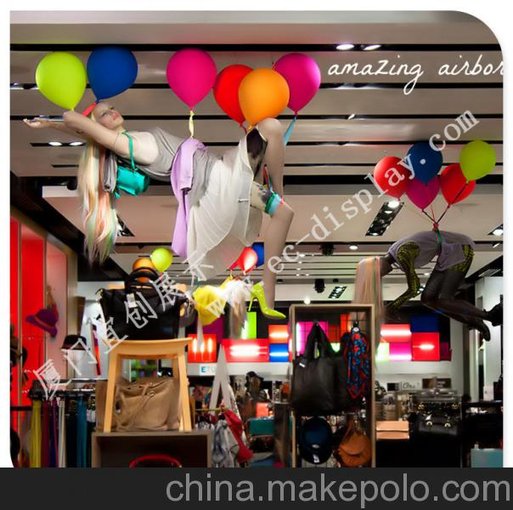 2015最新秋冬圣誕裝飾 商場櫥窗裝飾店鋪櫥窗 玻璃鋼氣球道具圖片