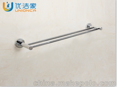 雙桿毛巾架浴巾架廠(chǎng)家丨 太空鋁浴室五金掛件套裝定制生產(chǎn)圖片