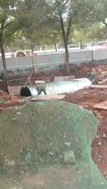钢波纹涵管施工中