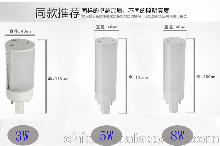 同款横插灯不同瓦数