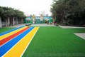 供应深圳人造草坪/仿真草坪/幼儿园彩虹跑道草