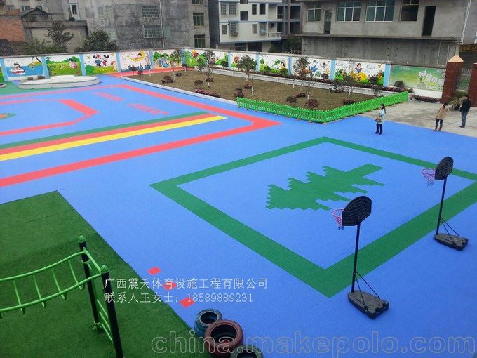廣西那坡幼兒園專用懸浮拼裝地板價錢報價圖片
