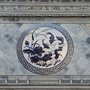石雕浮雕地雕青石仿古建壁画 庭院背景墙天然晚霞红雕刻装饰内蒙