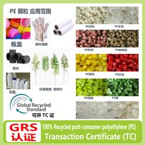 100% Recycled post-consumer polyethylene  (PE)