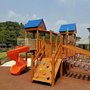 幼儿园室外实木组合滑梯 公园景观实木游乐设施 大型玩具安装维修