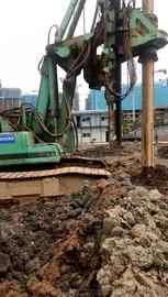 多功能旋挖钻机施工灌注桩，旋挖桩的现场施工视频案例