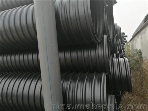 鋼帶纏管大口徑鋼帶增強(qiáng)污水管PE聚乙烯螺旋波紋管圖片