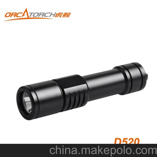 廠(chǎng)家直供OrcaTorch D520水下強光潛水手電筒18650鋰電池圖片
