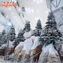 供应仿真玻璃钢雪松批发 喷白人造植物松树生产厂家 假雪松价格