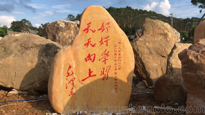 供應(yīng)衡陽 私家花園造景 企業(yè)奠基石黃蠟石 假山石圖片