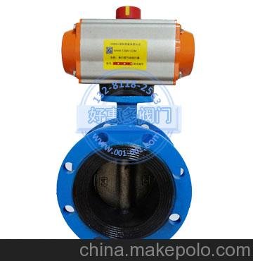 自來(lái)水廠蝶閥氣動(dòng)軟密封法蘭蝶閥 D641X-1.0/1.6圖片