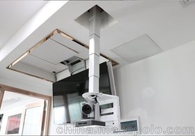 晶固竹节式摄像机电动天花吊架 竹节式投影仪走线升降柱
