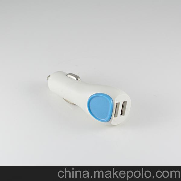 廠家直銷5V2.1A雙口車充MILI車充MILI雙USB智能分流車載充電器