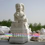 供应石雕汉白玉石狮子 大理石雕塑辟邪摆件 精雕蹲狮子