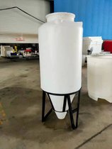 乳白色0.7立方锥底塑料水塔700L尖底水箱储水桶进口原料PE桶